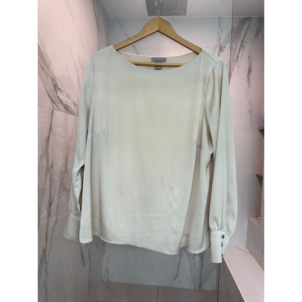 H&M Long Sleeve Cream Blouse XL